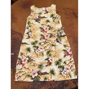 Vintage Pacific Legend Apparel Women's Hawaiian Floral Sarong Dress Size‎ M– EUC
